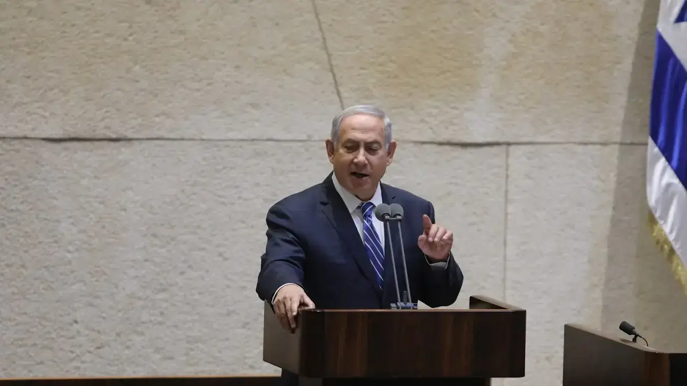 בנימין נתניהו במליאת הכנסת לציון 69 שנים לכינון הכנסת, 31 בינואר 2018 בנימין נתניהו במליאת הכנסת לציון 69 שנים לכינון הכנסת, 31 בינואר 2018
