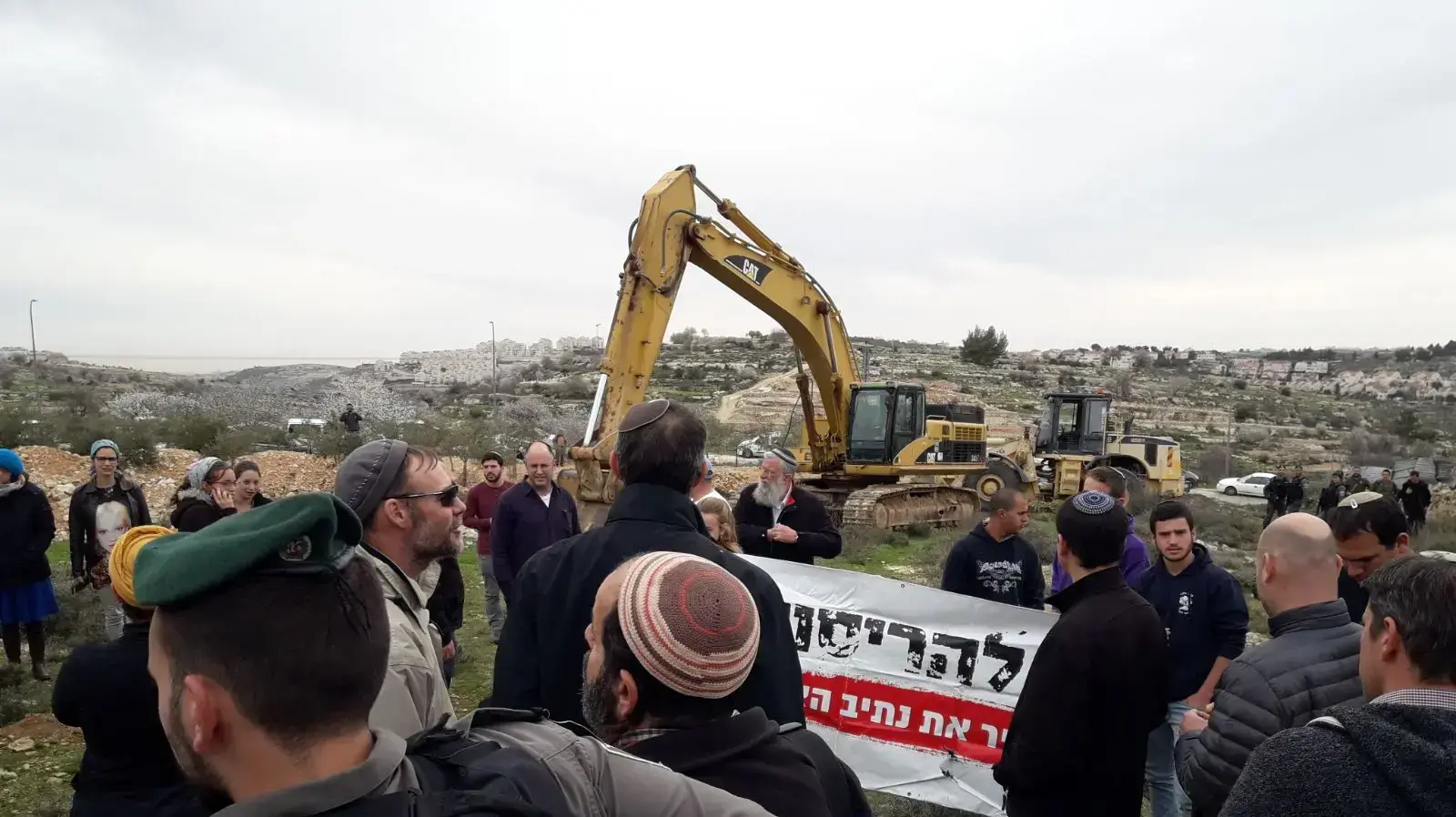 תושבים מתנגדים לפינוי נתיב האבות, 6 בפברואר 2018 תושבים מתנגדים לפינוי נתיב האבות, 6 בפברואר 2018