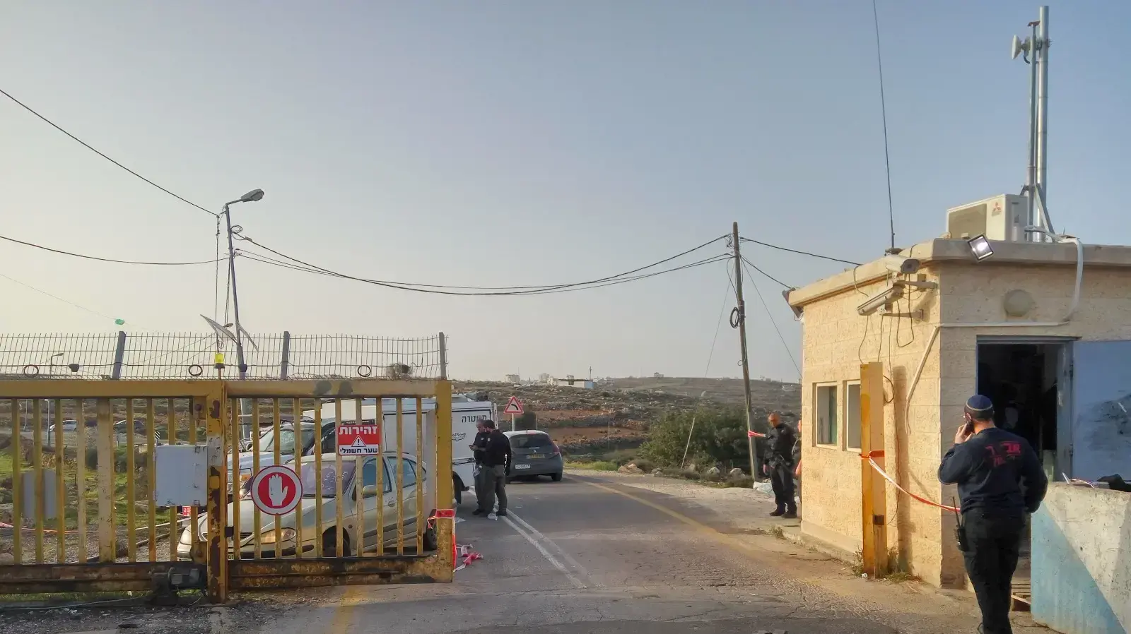זירת פיגוע דקירה בכרמי צור. 7 בפברואר 2018