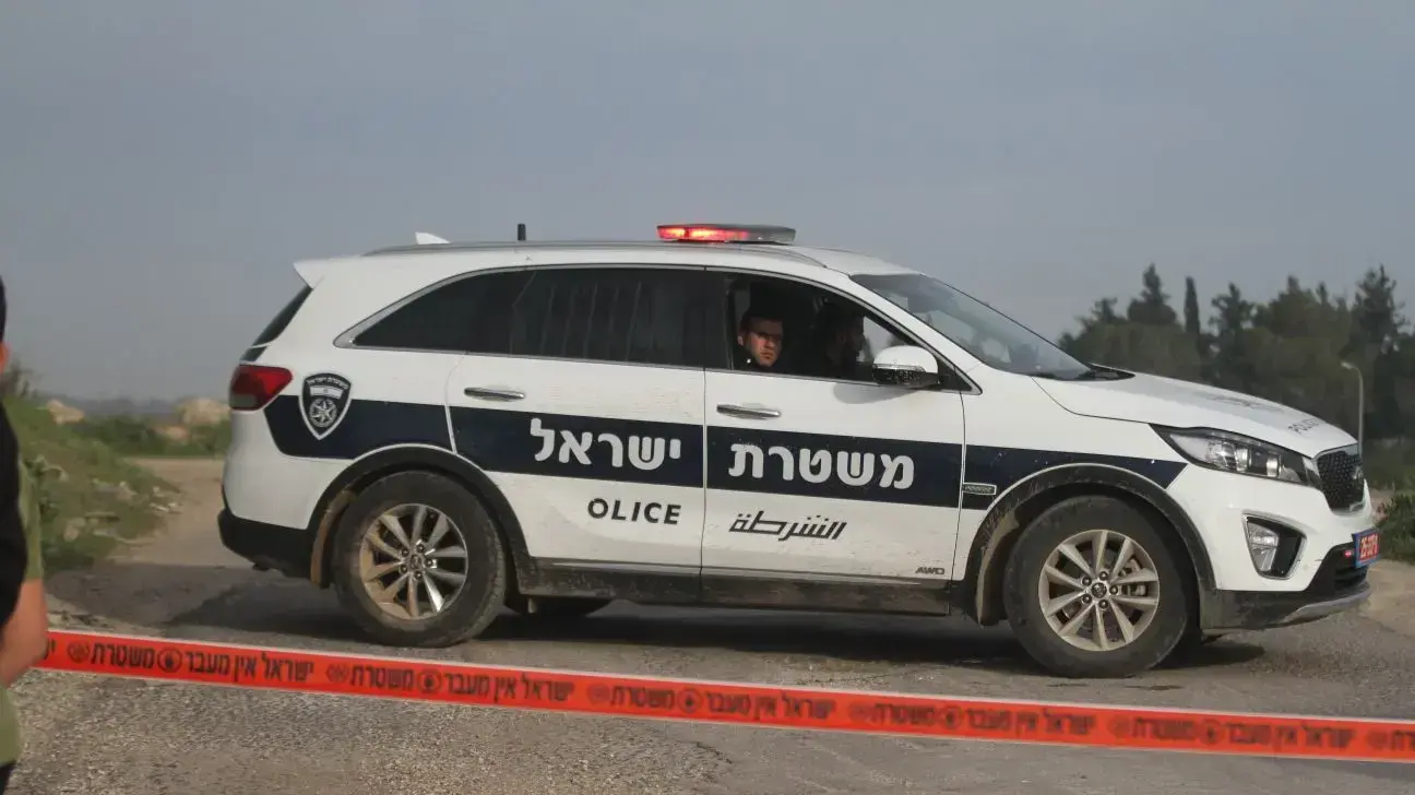 כוחות משטרה בזירת נפילת מטוס F-16 בקיבוץ הרדוף שבגליל התחתון, 10 בפברואר 2018