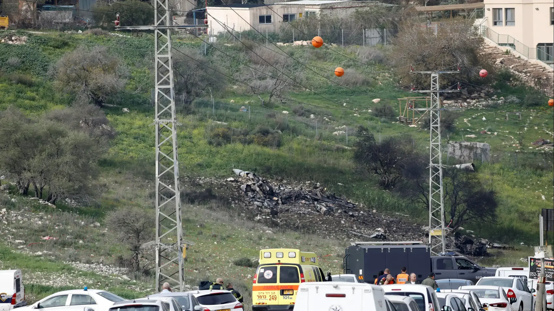 זירת נפילת המטוס בצפון, 10 בפברואר 2018 זירת נפילת המטוס בצפון, 10 בפברואר 2018