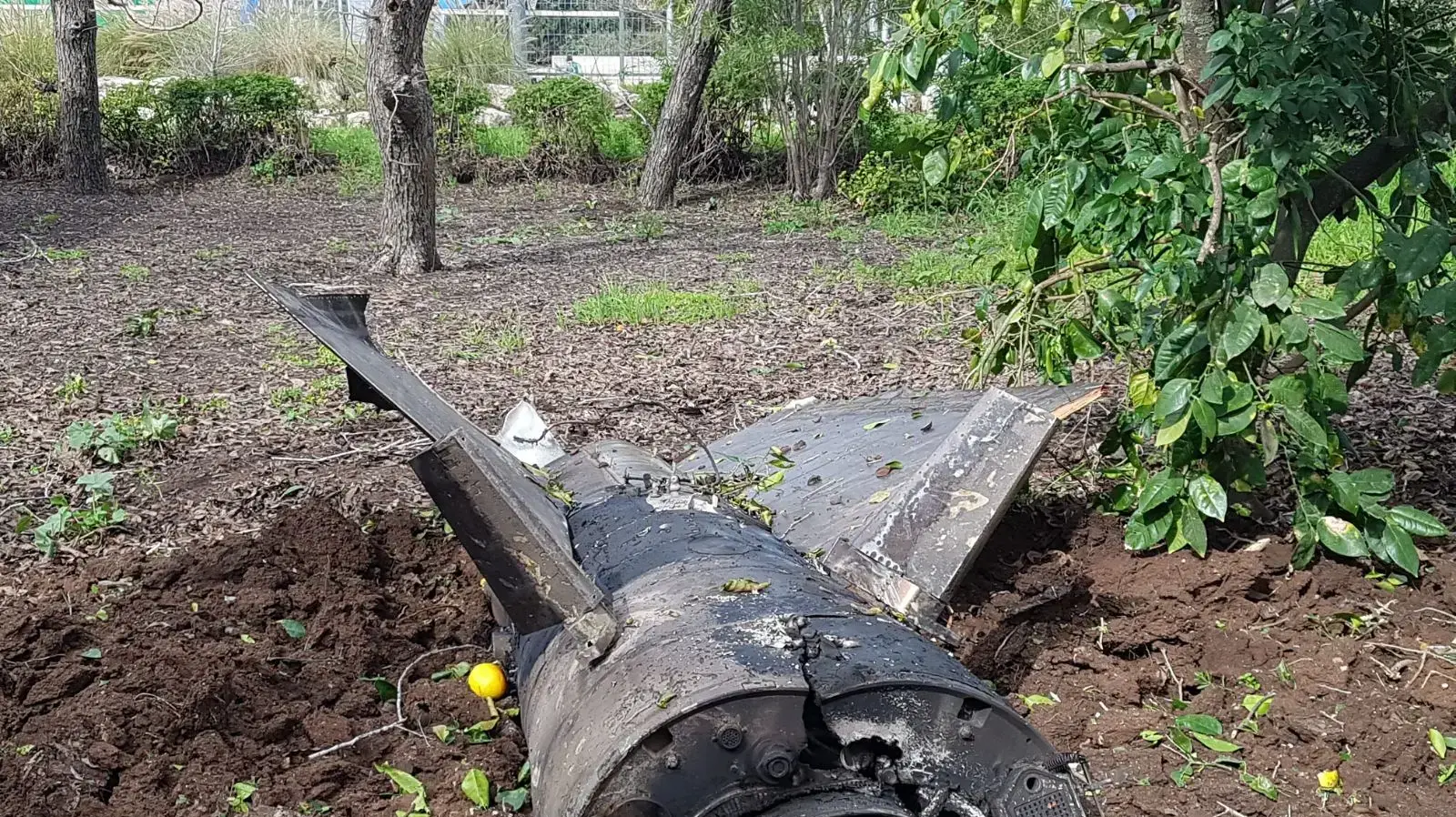 שרידי המטוס באלוני אבא, 10 בפברואר 2018 שרידי המטוס באלוני אבא, 10 בפברואר 2018