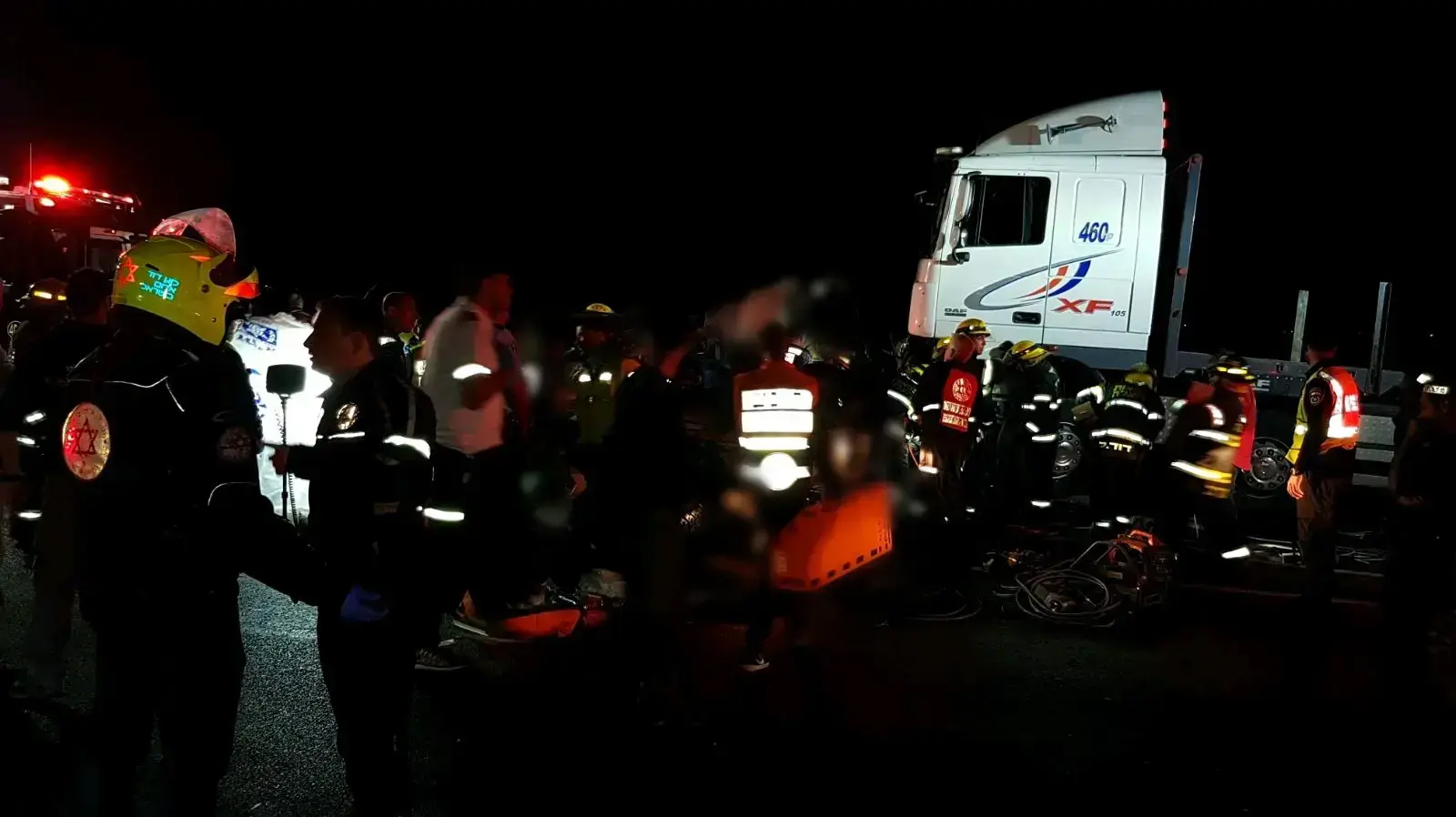 תאונת דרכים במחלף ניצני עוז שבכביש 6, פברואר 2018 תאונת דרכים במחלף ניצני עוז שבכביש 6, פברואר 2018