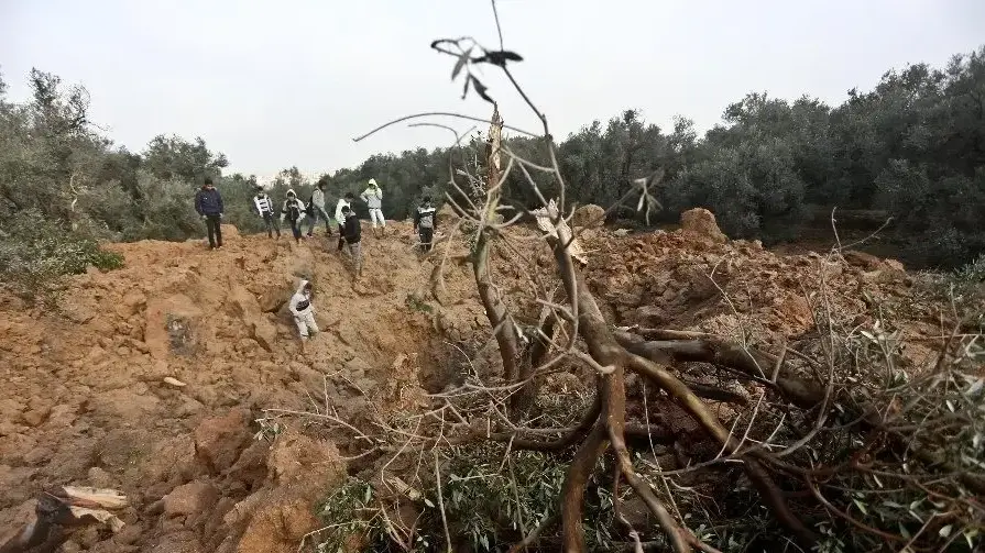 מוקד ההפצצות של צהל בשכונת זייתון ברצועת עזה, 18 בפברואר 2018 מוקד ההפצצות של צהל בשכונת זייתון ברצועת עזה, 18 בפברואר 2018