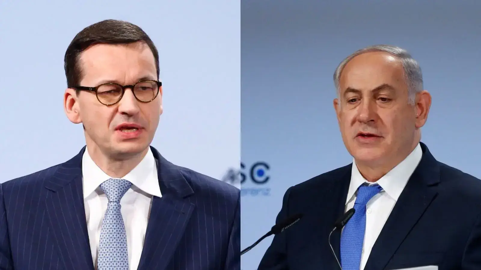 מפוצלת ראש הממשלה בנימין נתניהו וראש ממשלת פולין מפוצלת ראש הממשלה בנימין נתניהו וראש ממשלת פולין