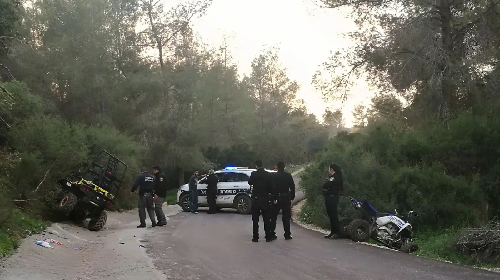 רוכב טרקטורון נהרג בהתנגשות בעץ ביער בית קשת שבגליל התחתון, 23 בפברואר 2018 רוכב טרקטורון נהרג בהתנגשות בעץ ביער בית קשת שבגליל התחתון, 23 בפברואר 2018