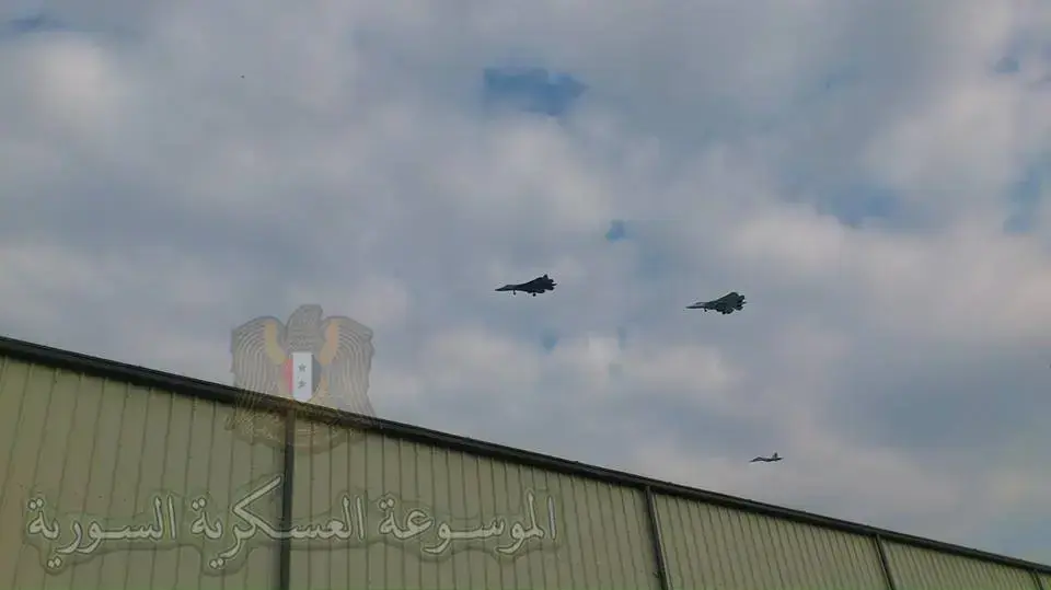מטוסי קרב רוסיים מדגם סוחוי Su-57 בשמי סוריה, פברואר 2018 מטוסי קרב רוסיים מדגם סוחוי Su-57 בשמי סוריה, פברואר 2018