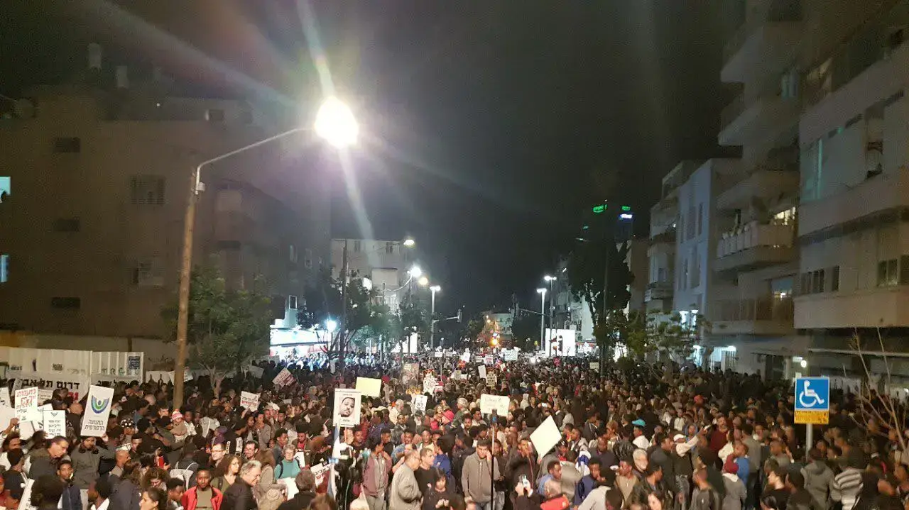 הפגנת תושבי דרום תל אביב נגד הגירוש 24 בפברואר 2018 הפגנת תושבי דרום תל אביב נגד הגירוש 24 בפברואר 2018