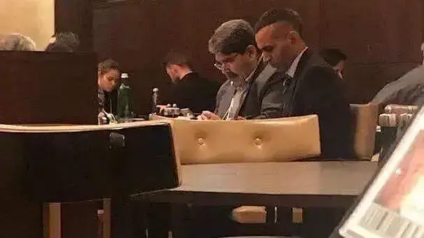 סאלח מוסלם מוחמד, לשעבר מנהיג ה-PYD הכורדית בסוריה, בבית מלון בפראג, פברואר 2018