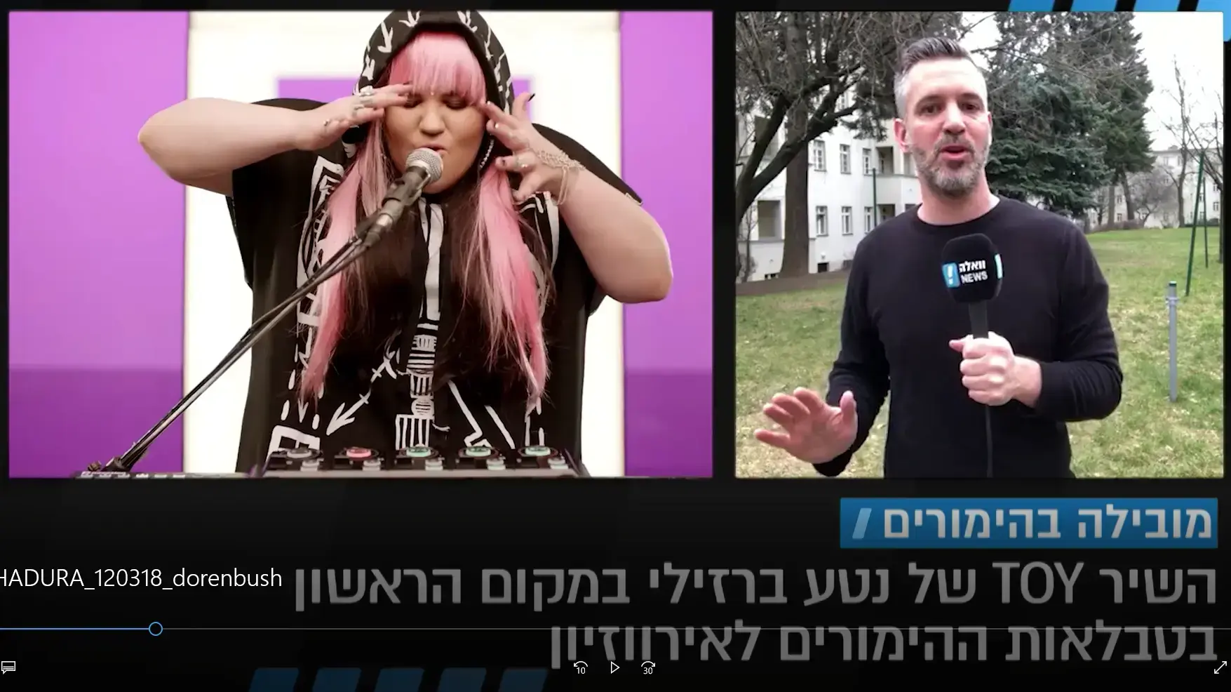 דיווח יניב דורנבוש על הימורים המנבאים לנטע ברזילי זכייה באירוויזיון מתוך המהדורה המרכזית 12.3.18 דיווח יניב דורנבוש על הימורים המנבאים לנטע ברזילי זכייה באירוויזיון מתוך המהדורה המרכזית 12.3.18