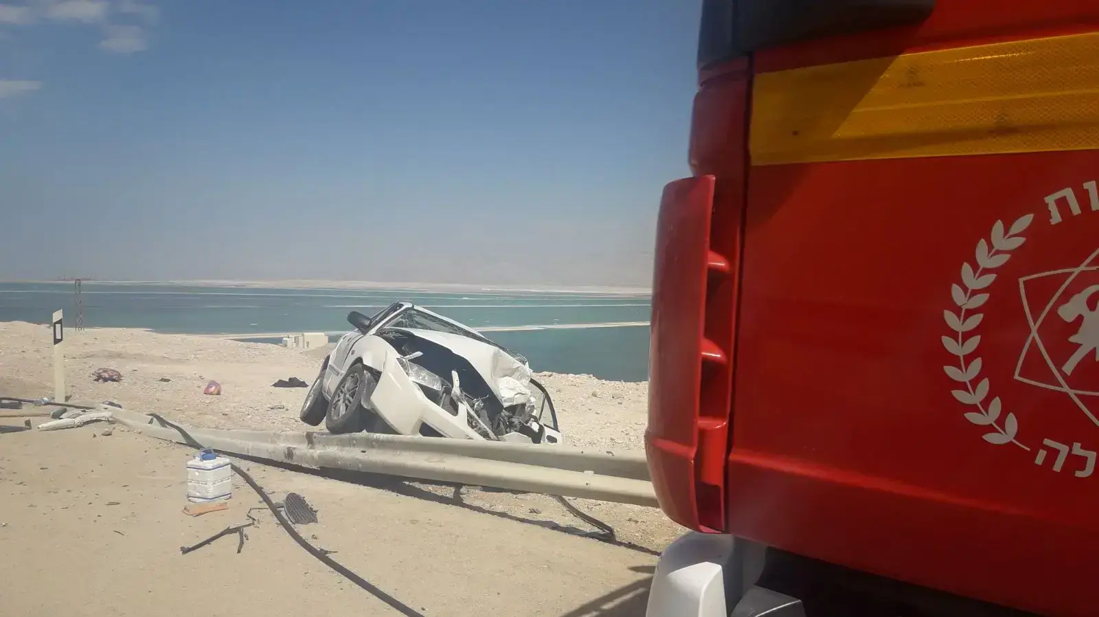 התאונה בים המלח בה נפצעו 8 אנשים התאונה בים המלח בה נפצעו 8 אנשים