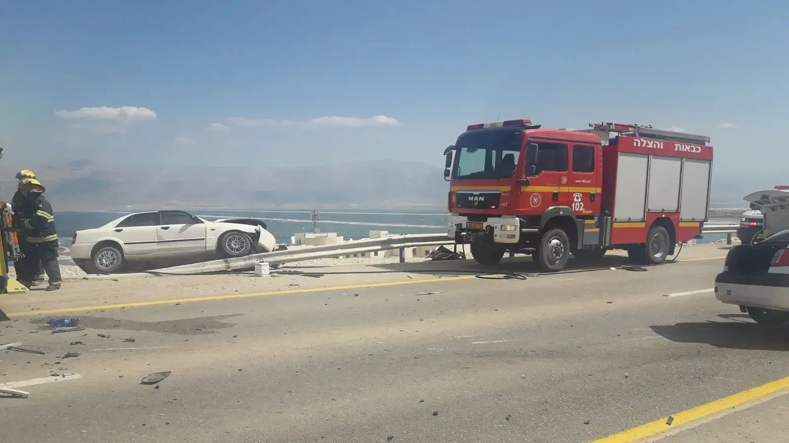התאונה בים המלח בה נפצעו 8 אנשים התאונה בים המלח בה נפצעו 8 אנשים