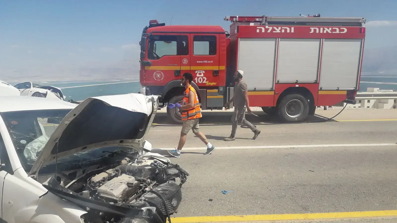 התאונה בים המלח בה נפצעו 8 אנשים התאונה בים המלח בה נפצעו 8 אנשים