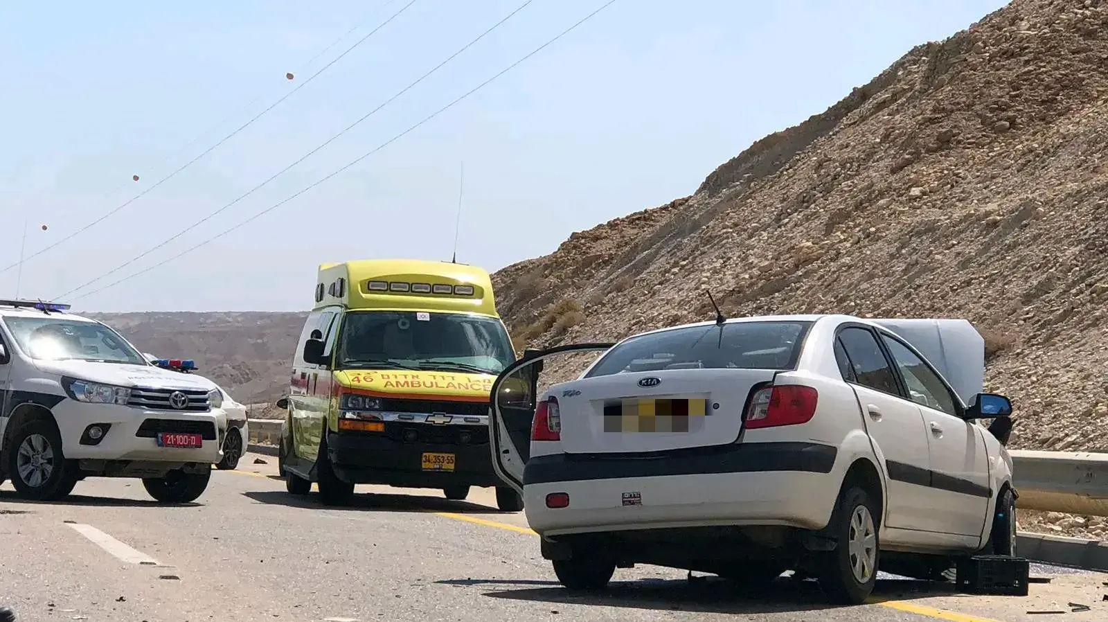 התאונה בים המלח בה נפצעו 8 אנשים