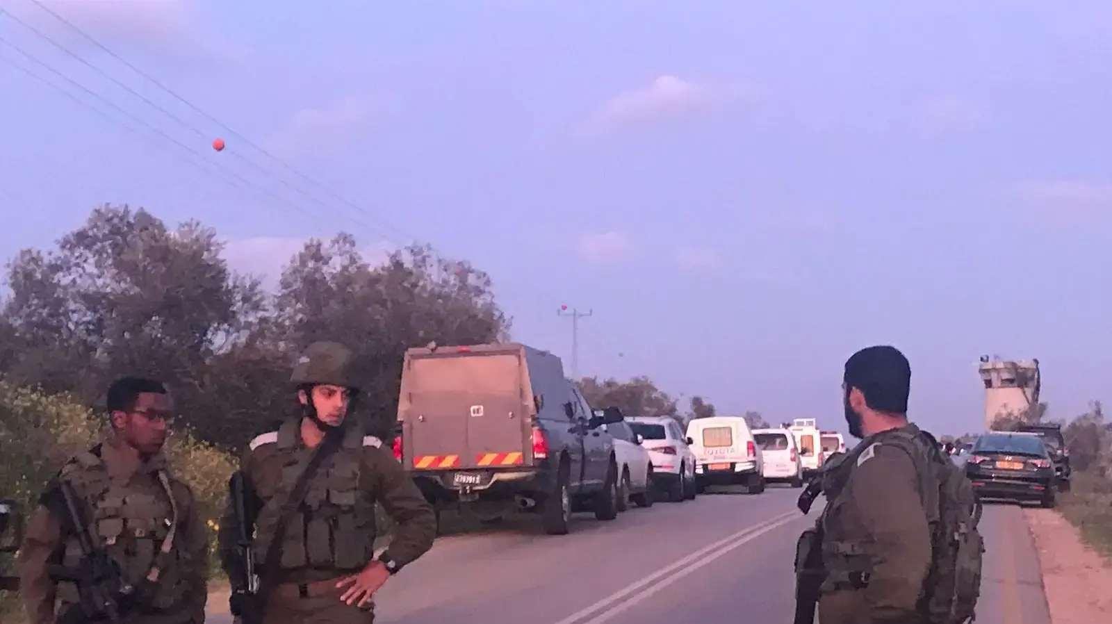 חיילים בזירת תקרית הדריסה באזור ריחן שבשומרון, 16 במרץ 2018 חיילים בזירת תקרית הדריסה באזור ריחן שבשומרון, 16 במרץ 2018