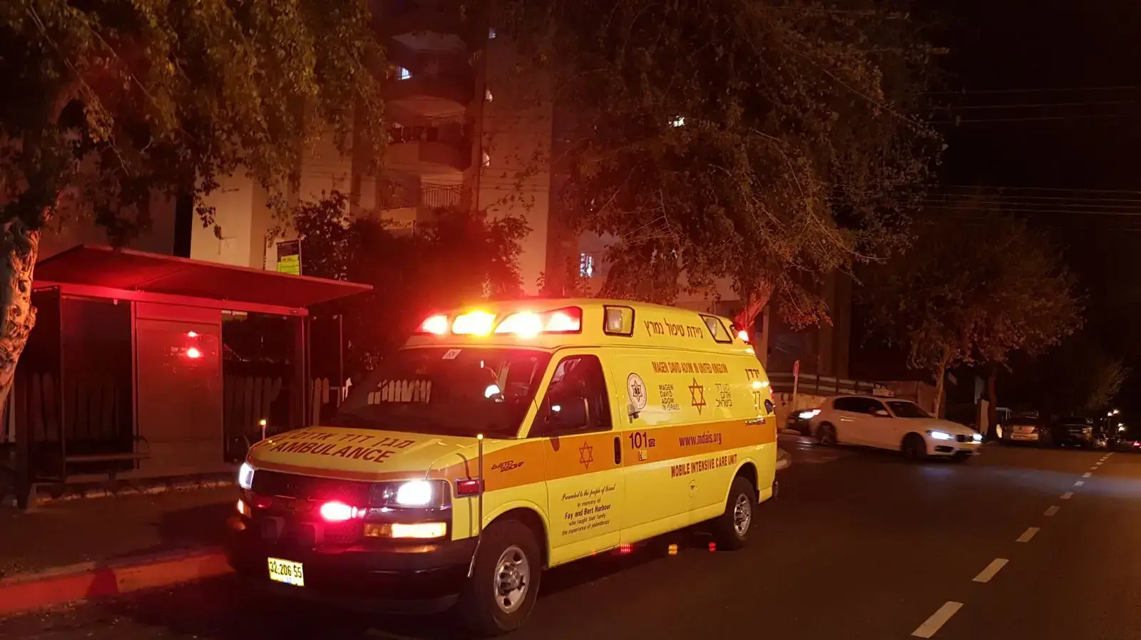 זירת התאונה בטבריה, 18 במרץ 2018