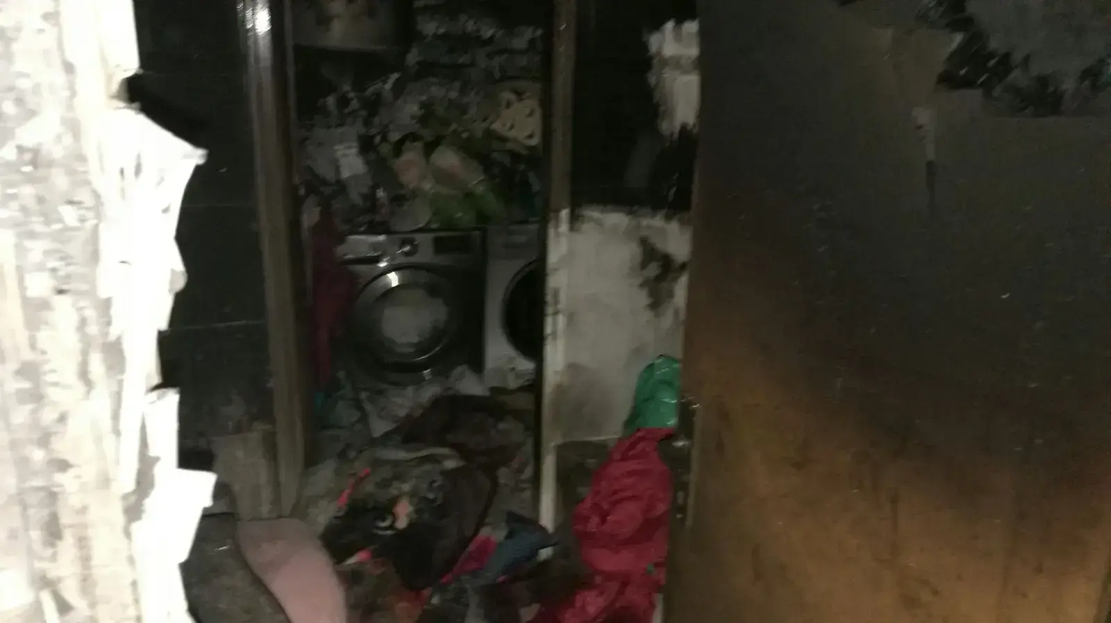 זירת השריפה בבאר שבע, 25 במרץ 2018