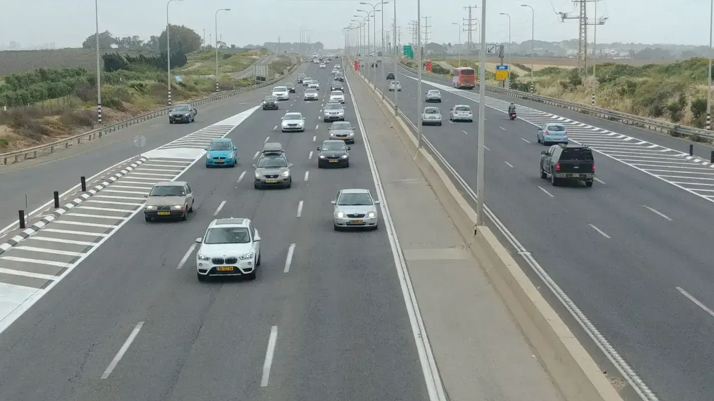 כביש החוף יקום, מדרום לצפון, 30 במרץ 2018 כביש החוף יקום, מדרום לצפון, 30 במרץ 2018
