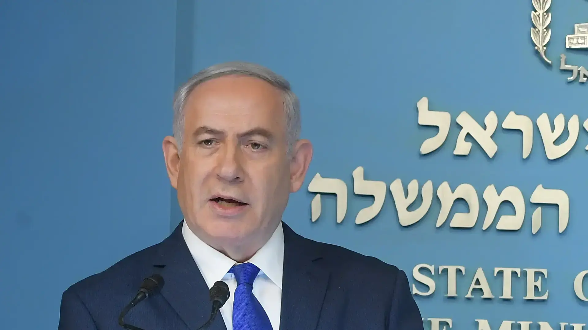 מסיבת עתונאים של ראש הממשלה בנימין נתניהו בנושא המסתננים, משרד ראש הממשלה, 2 באפריל 2018 