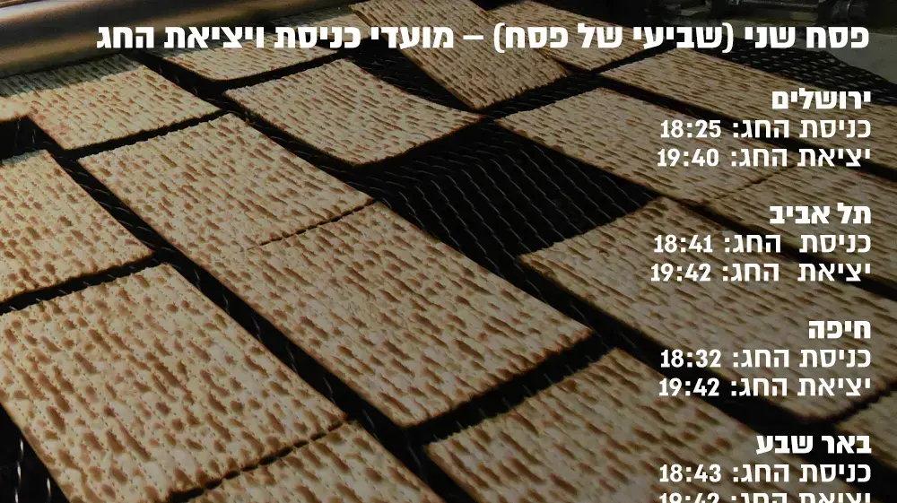 אינפו- פסח שני (שביעי של פסח) מועדי כניסת ויציאת החג אינפו- פסח שני (שביעי של פסח) מועדי כניסת ויציאת החג