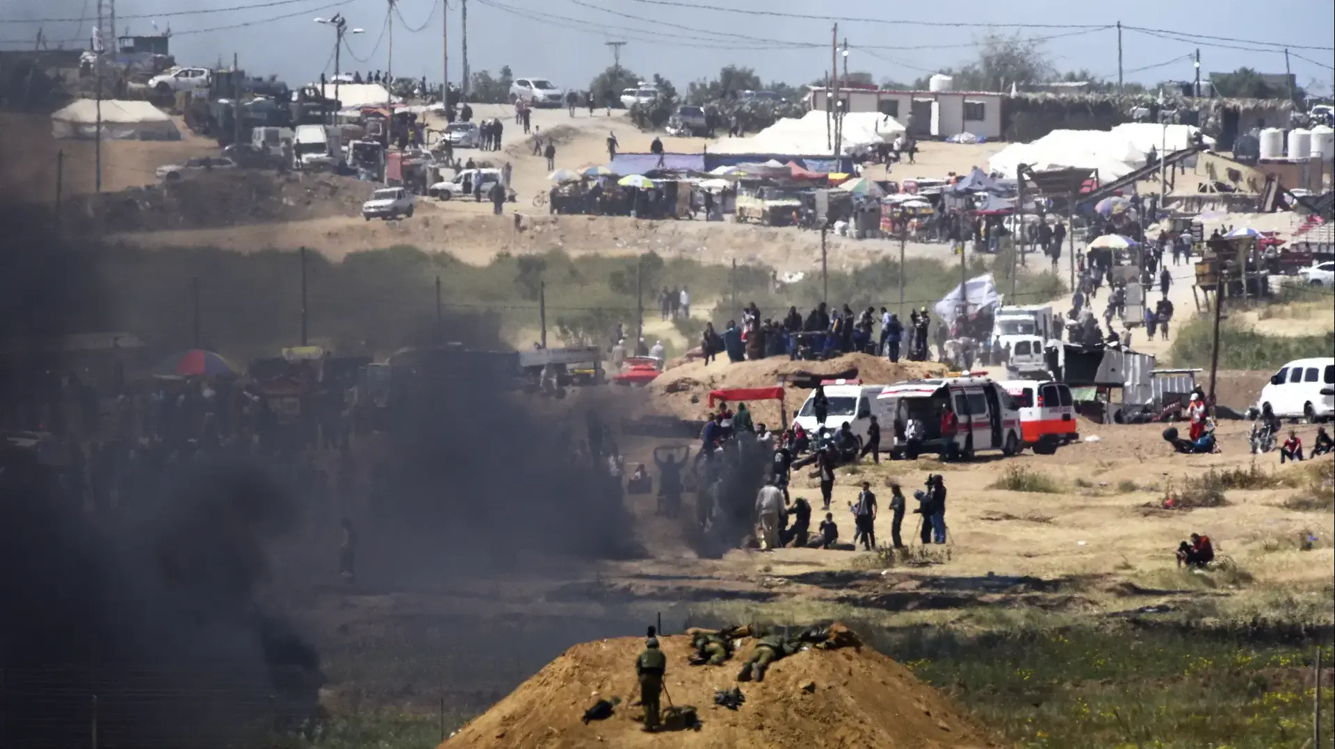 מחאת הצמיגים עימותים גבול רצועת עזה צה"ל, 6 באפריל 2018 מחאת הצמיגים עימותים גבול רצועת עזה צה"ל, 6 באפריל 2018