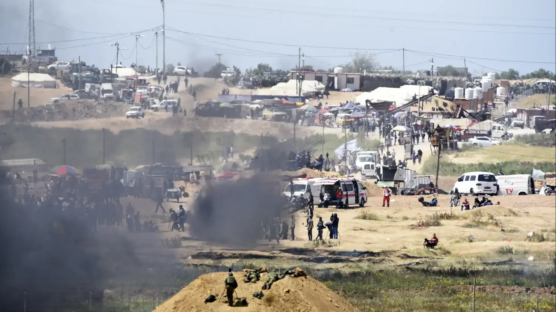 מחאת הצמיגים עימותים גבול רצועת עזה צה"ל, 6 באפריל 2018 מחאת הצמיגים עימותים גבול רצועת עזה צה"ל, 6 באפריל 2018