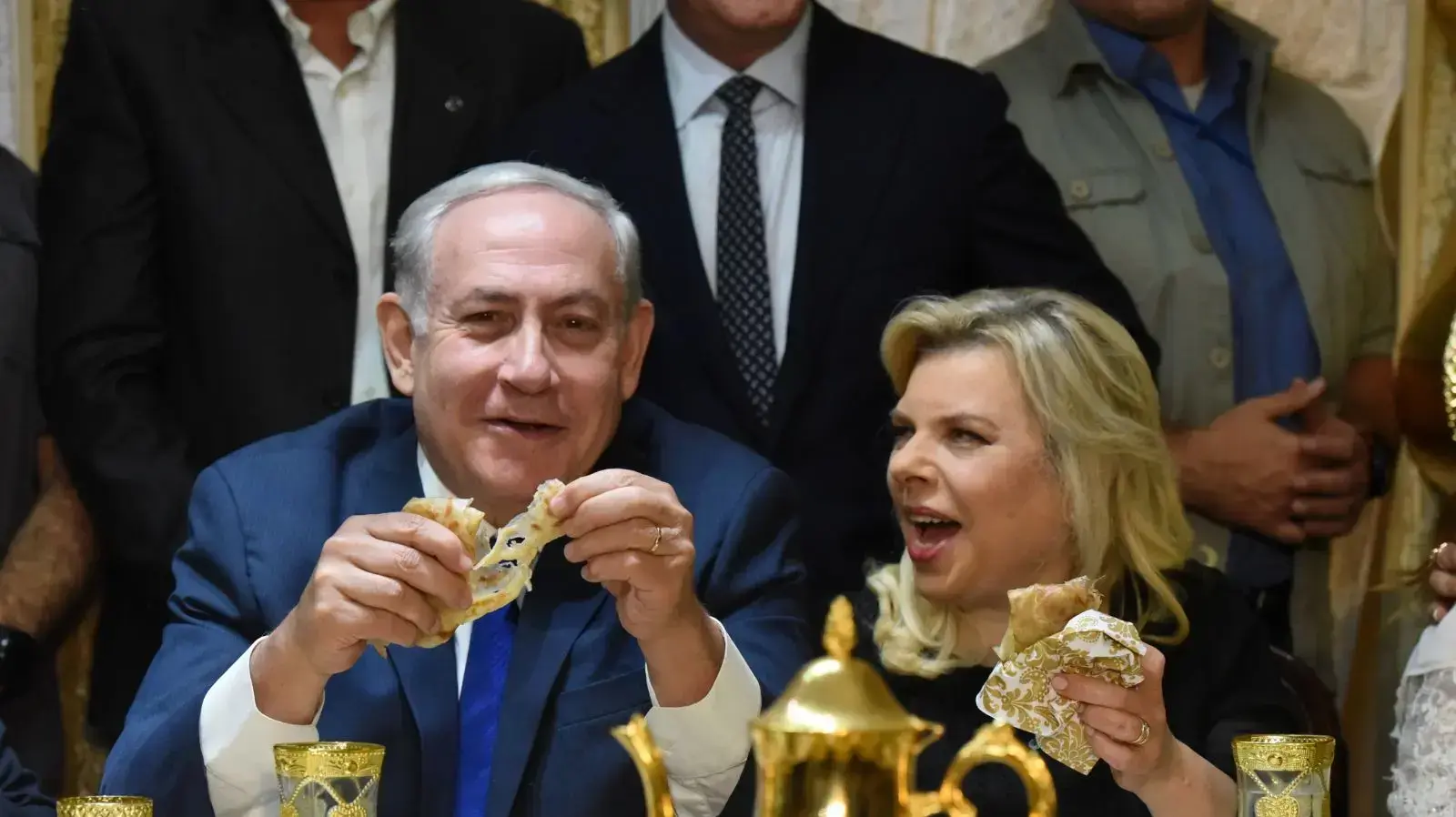 מימונה בהשתתפות נתניהו ורעייתו, גן יבנה 7 באפריל 2018
מימונה בהשתתפות נתניהו ורעייתו, גן יבנה 7 באפריל 2018