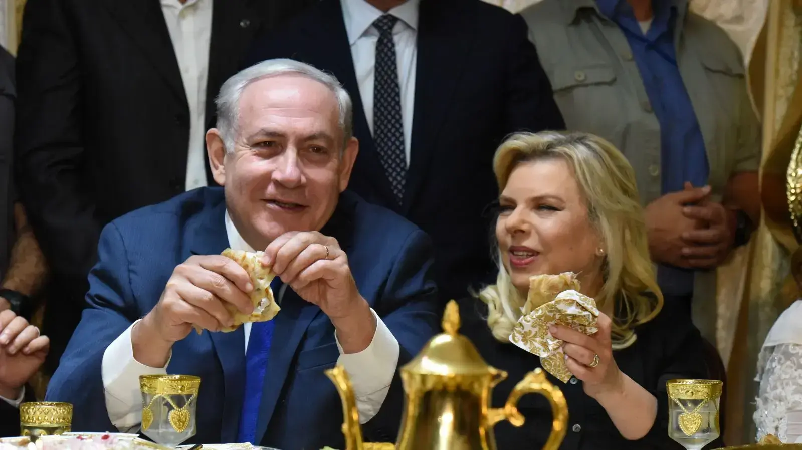 מימונה בהשתתפות נתניהו ורעייתו, גן יבנה 7 באפריל 2018
