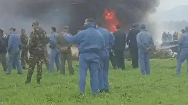 זירת התרסקות של מטוס של צבא אלג'יריה בסמוך לבירה אלג'יר, 11 באפריל 2018