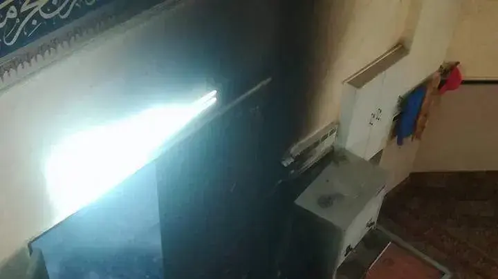 במסגד בכפר עקרבה ניסו להצית דלת במסגד בכפר עקרבה ניסו להצית דלת