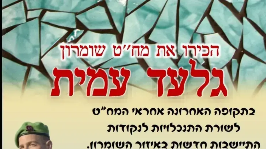 שלטים בגנותו של אל"מ גלעד עמית שלטים בגנותו של אל"מ גלעד עמית