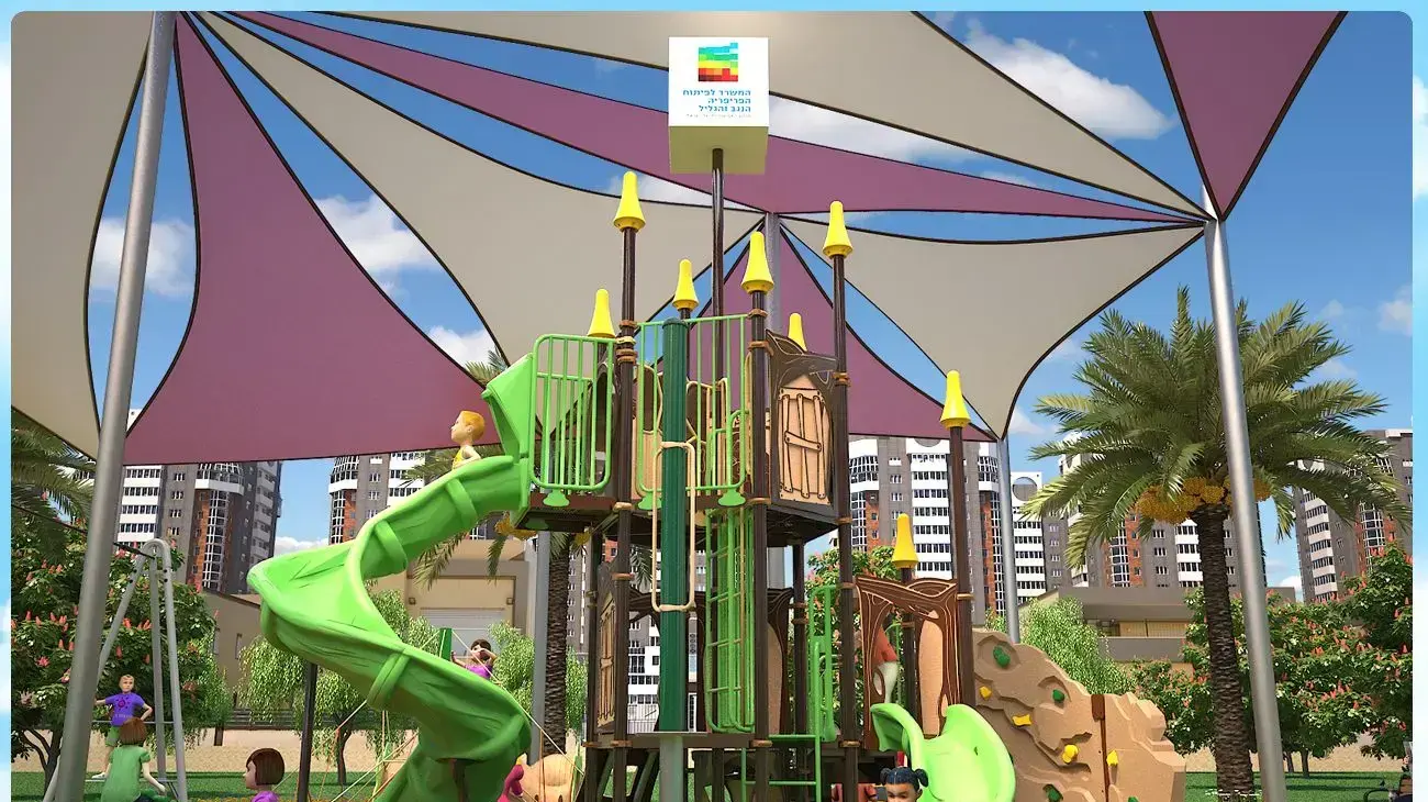 הדמיה של גן משחקים שיוקם בנגב ובגליל בהשקעת המשרד לפיתוח הנגב והגליל הדמיה של גן משחקים שיוקם בנגב ובגליל בהשקעת המשרד לפיתוח הנגב והגליל