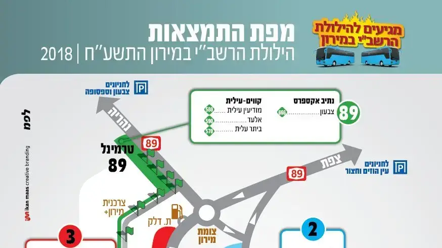 מפת היערכות להילולה במירון ל"ג בעומר 2018, 2 במאי 2018 מפת היערכות להילולה במירון ל"ג בעומר 2018, 2 במאי 2018