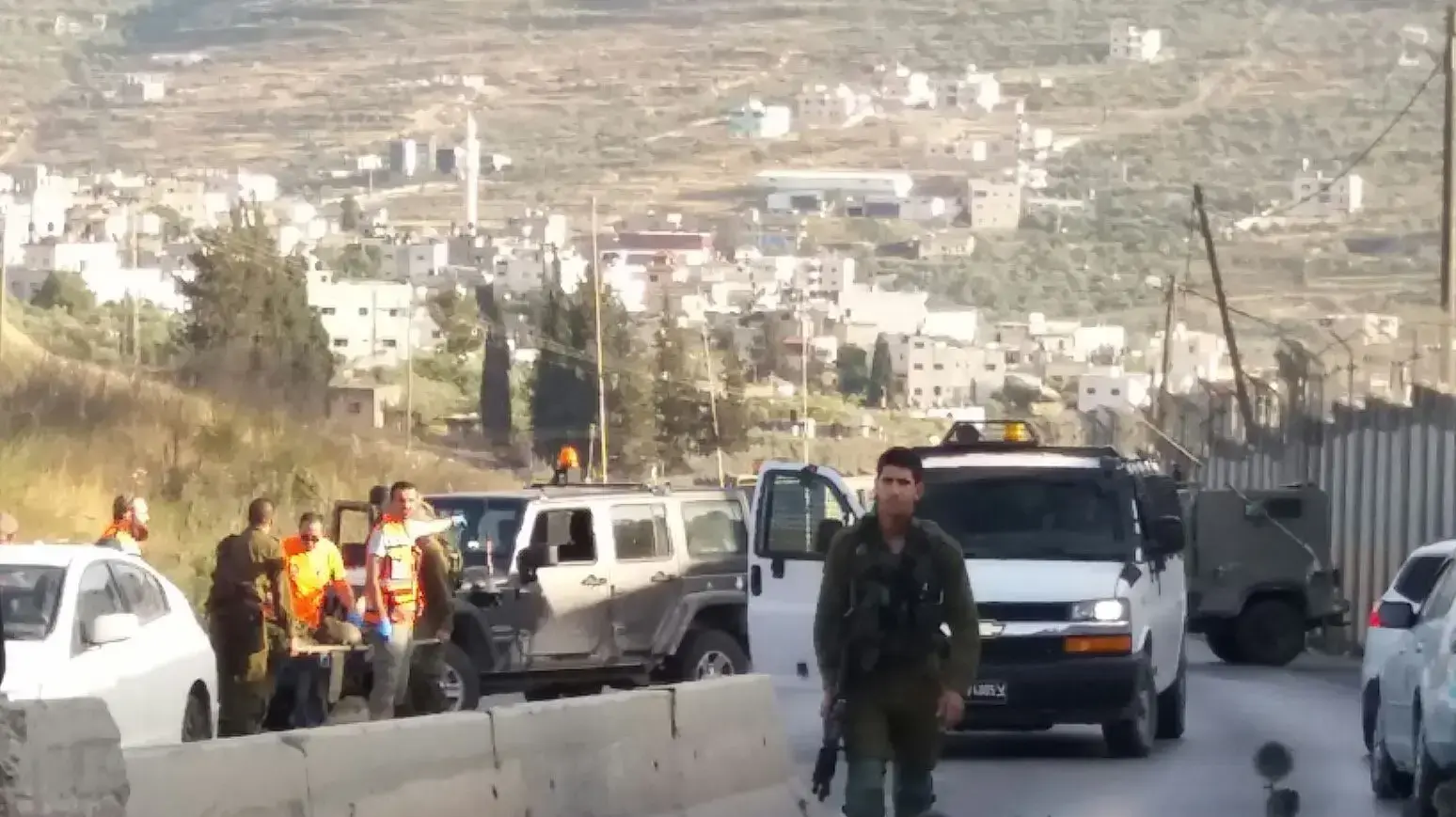 זירת ניסיון דריסה שבו נפצע חייל באורח קל סמוך לשבי שומרון, 11 במאי 2018 זירת ניסיון דריסה שבו נפצע חייל באורח קל סמוך לשבי שומרון, 11 במאי 2018