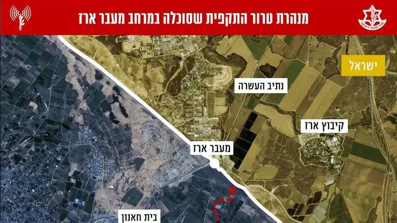 תצ?א של תוואי המנהרה- אילוסטרציה תצ?א של תוואי המנהרה- אילוסטרציה