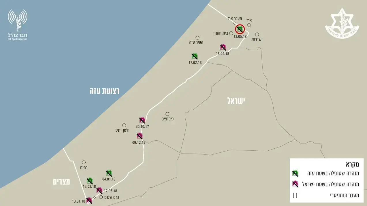 המנהרות שסוכלו בחודשים האחרונים המנהרות שסוכלו בחודשים האחרונים