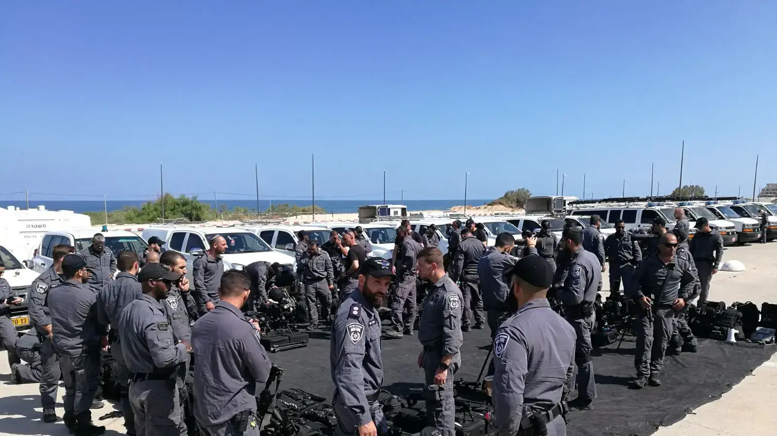 היערכות כוחות המשטרה, אשקלון, 14 במאי 2018 היערכות כוחות המשטרה, אשקלון, 14 במאי 2018
