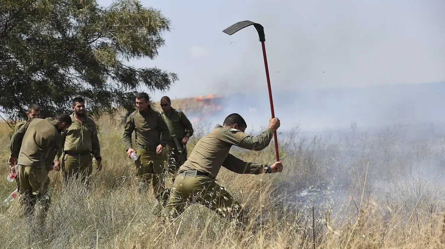 שריפת סוללת כיפת ברזל בגבול רצ"ע שריפת סוללת כיפת ברזל בגבול רצ"ע
