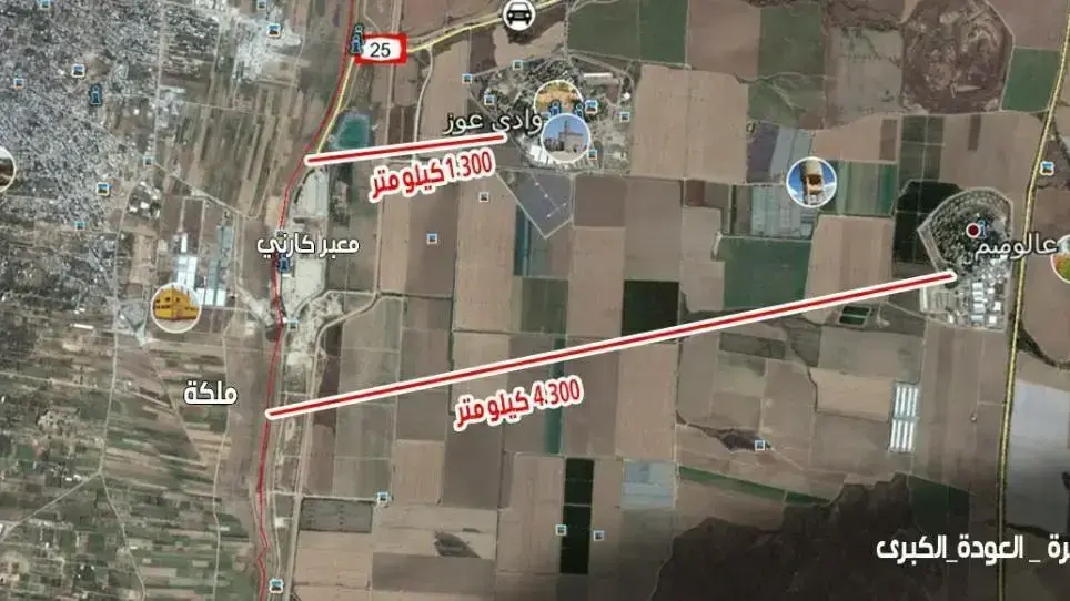 מפות טווחים וכיוונים של חמאס המסמנות לפורצי הגדר את יעדיהם מפות טווחים וכיוונים של חמאס המסמנות לפורצי הגדר את יעדיהם