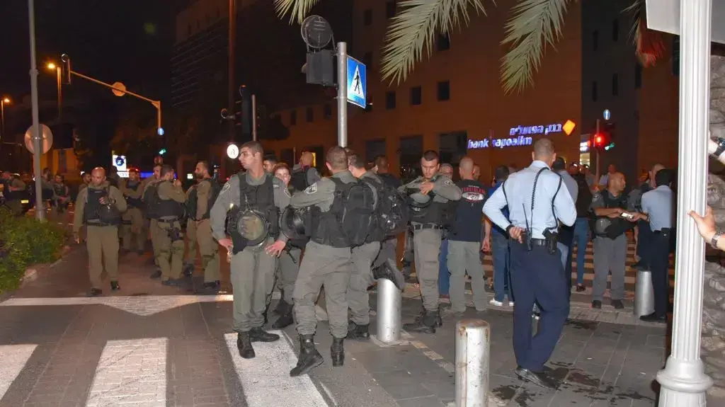 הפגנה בחיפה נגד הרג הפלסטינים בעזה ב-18 במאי 2018
