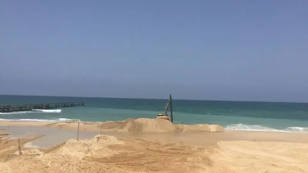 משרד הביטחון החל בהקמת המכשול הימי בגבול רצועת עזה משרד הביטחון החל בהקמת המכשול הימי בגבול רצועת עזה