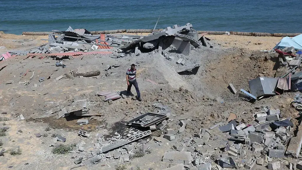 אתרי ג'יהאד אסלאמי וחמאס שנהרסו בהפצצות חיל האוויר ברצועת עזה. 30 במאי 2018