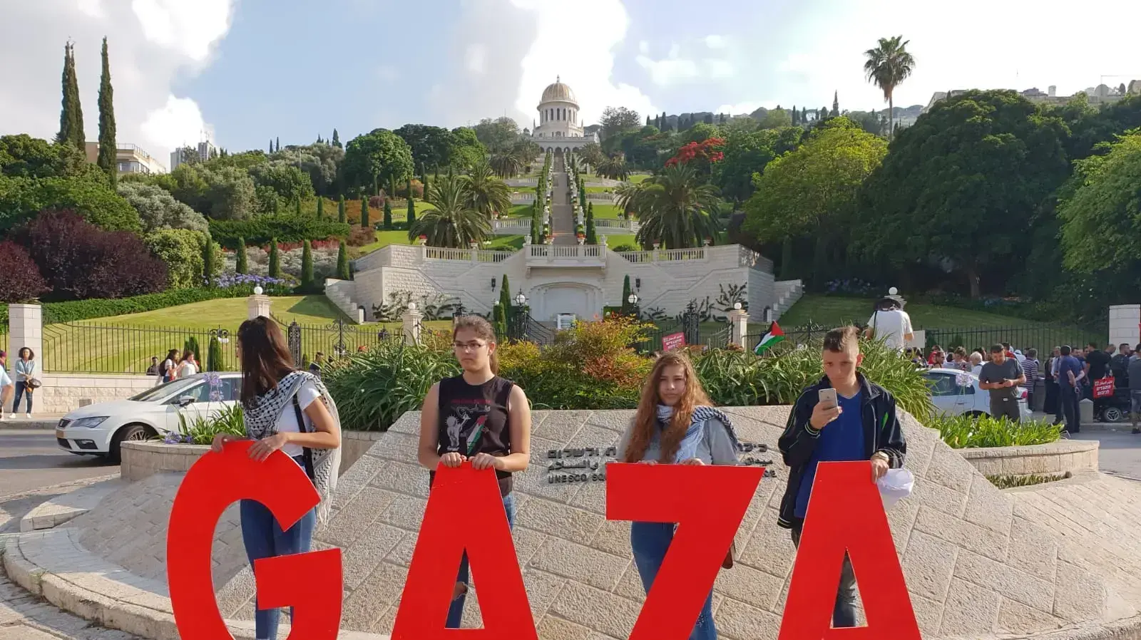הפגנת תמיכה בעזה בחיפה ב-1 ביוני 2018 הפגנת תמיכה בעזה בחיפה ב-1 ביוני 2018