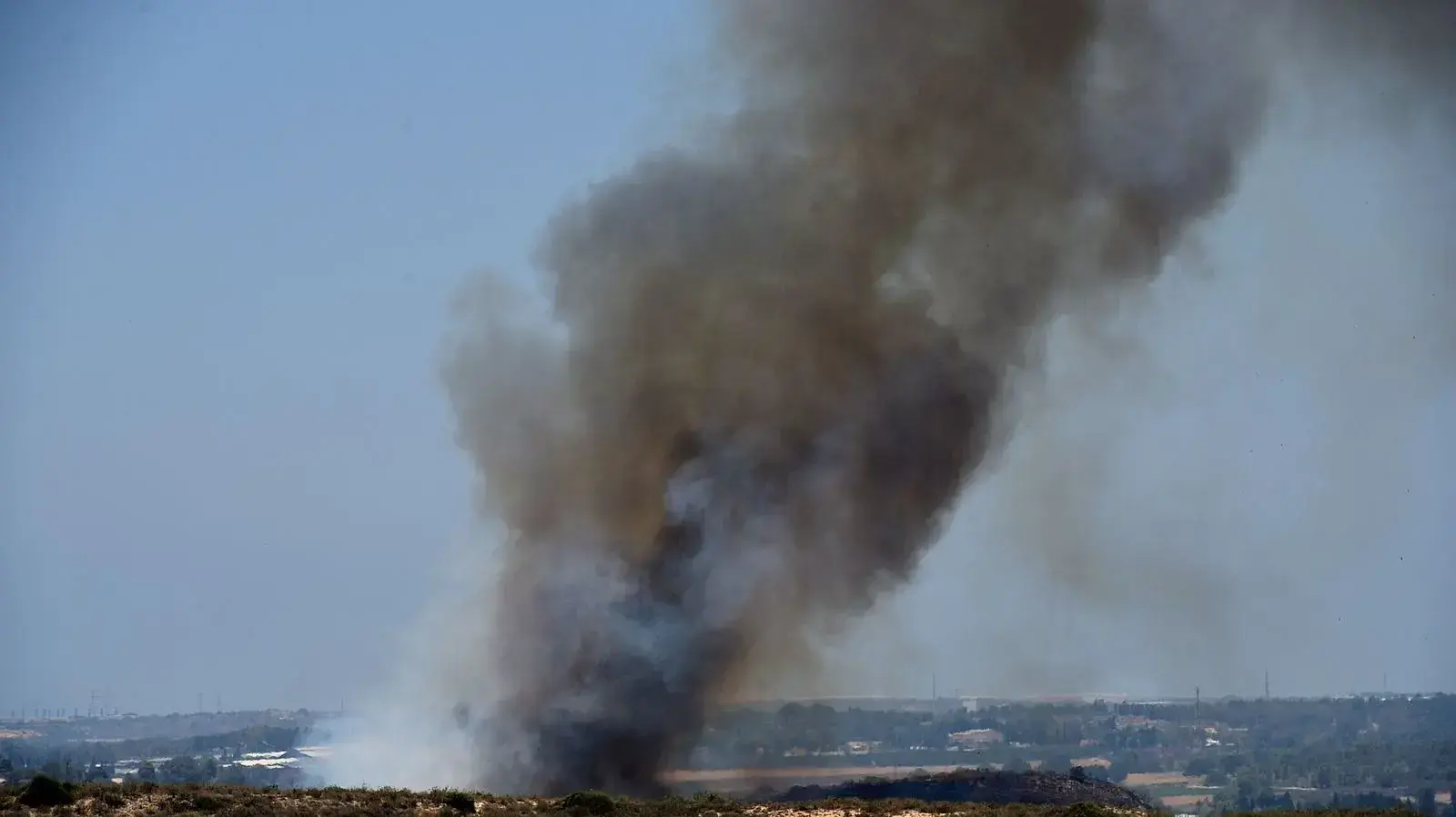 שריפה בעוטף עזה בעקבות טרור העפיפונים  3 ביוני 2018 