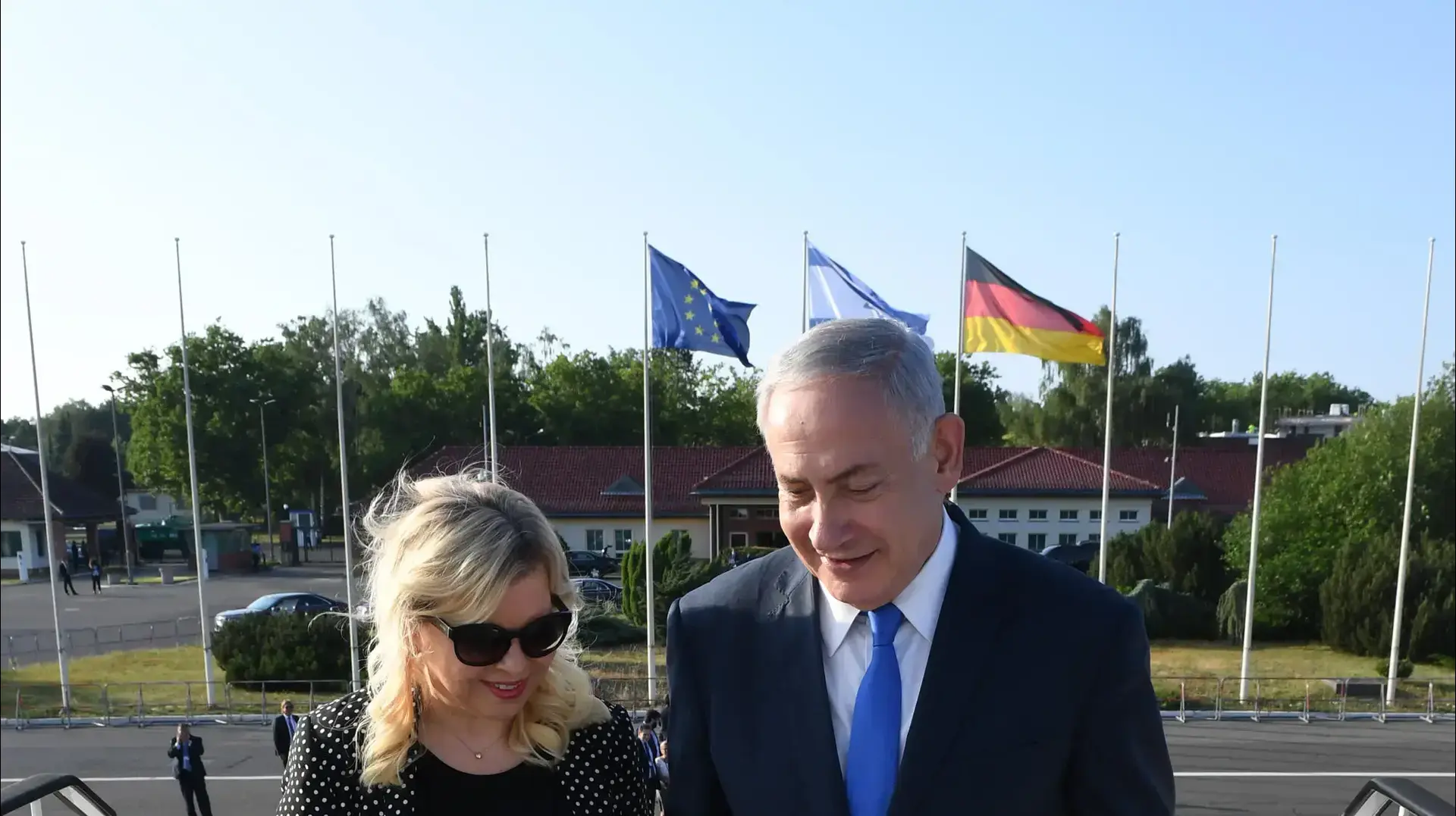 ראש הממשלה בנימין נתניהו ורעייתו מסיימים ביקור בברלין וממריאים לפריס., 4 ביוני 2018