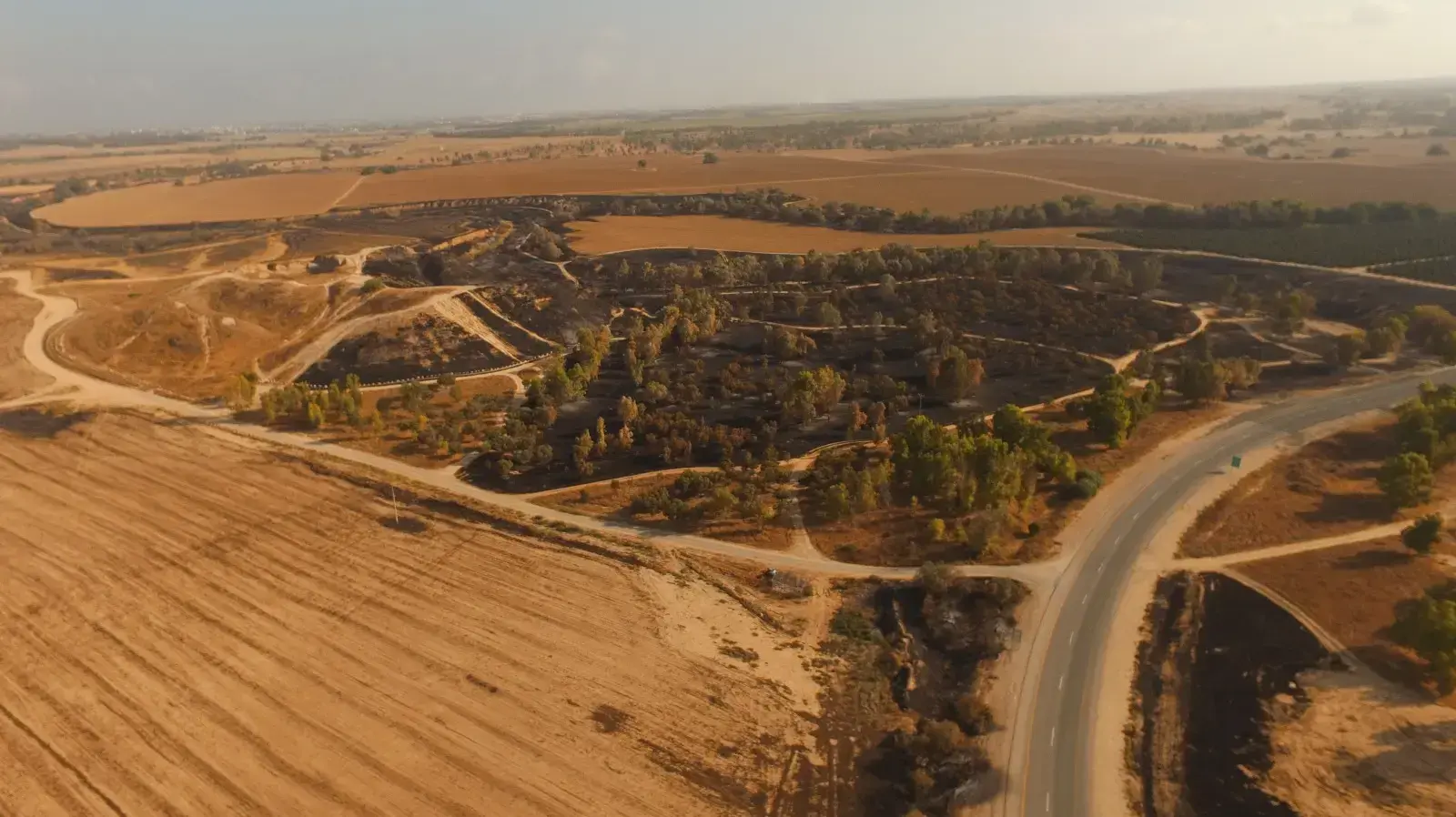 צילום אויר של אזור תל גמה במועצה אזורית אשכול צילום אויר של אזור תל גמה במועצה אזורית אשכול