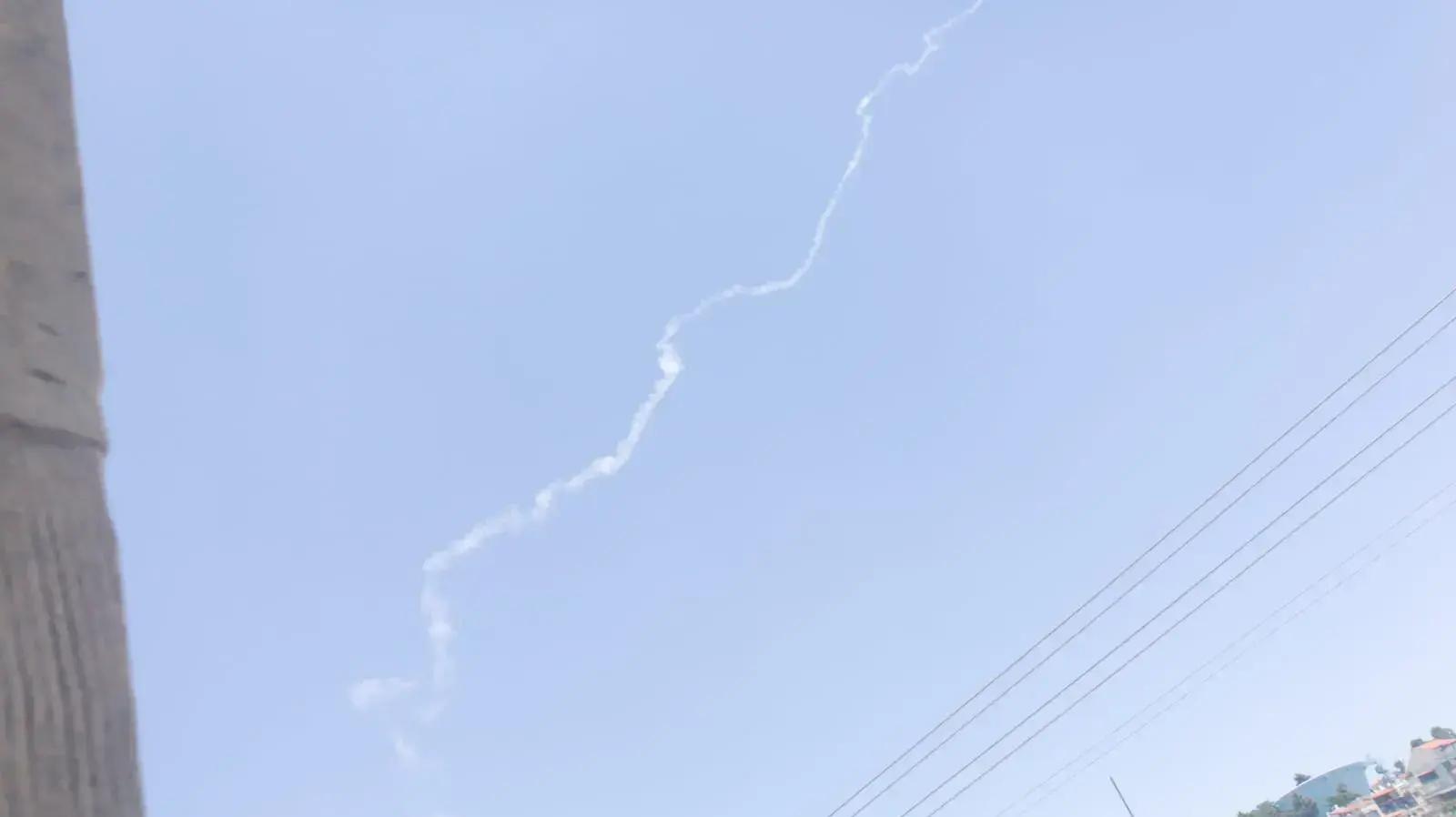 שובל טיל פטריוט שנצפה באזור הצפון שובל טיל פטריוט שנצפה באזור הצפון