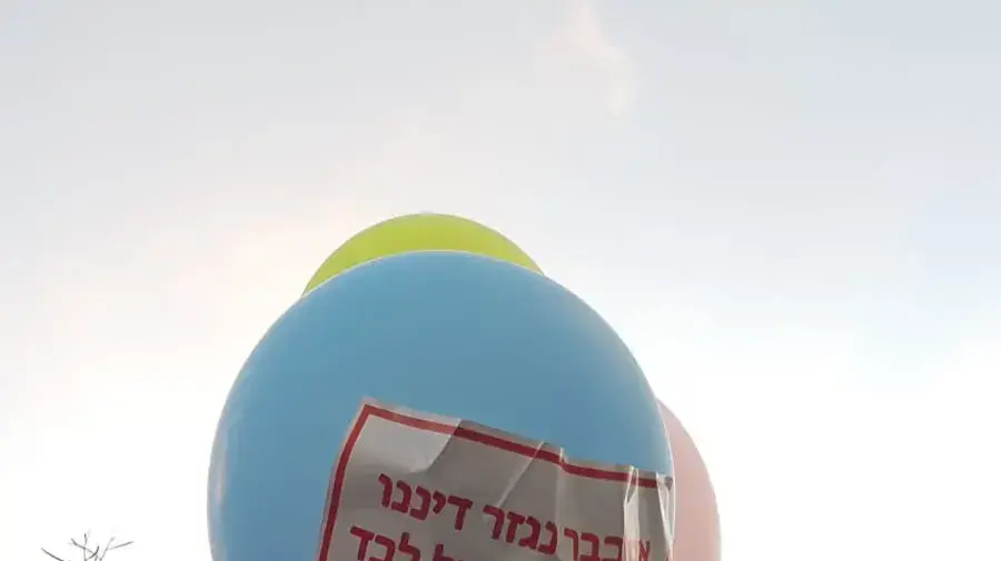 בלונים עם דפים וכיתוב ששוגרו מרצועת עזה ואותרו ביישובים בדרום ב-29 ביוני 2018 בלונים עם דפים וכיתוב ששוגרו מרצועת עזה ואותרו ביישובים בדרום ב-29 ביוני 2018