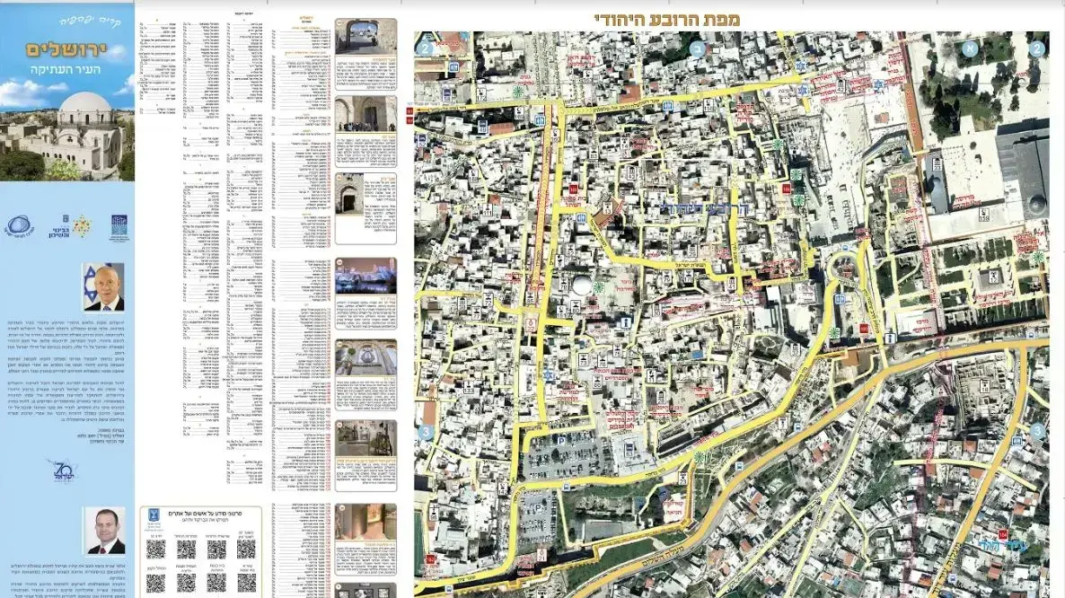 מפות של העיר העתיקה עם ברכתו ותמונתו של השר יואב גלנט מפות של העיר העתיקה עם ברכתו ותמונתו של השר יואב גלנט