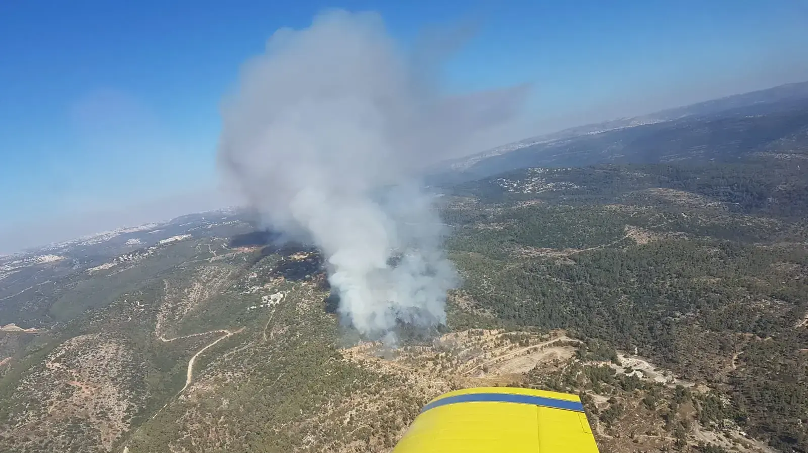 שריפה חורש גדולה באזור בית שמש 5 ביולי 2018 שריפה חורש גדולה באזור בית שמש 5 ביולי 2018